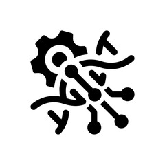 DNA chain solid icon.