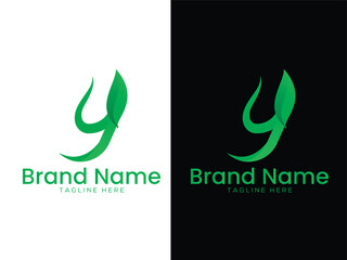 Y leaf Logo design Vector Art, Icons, and Graphics