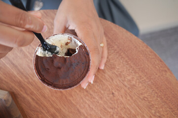 An Indulgent Chocolate Dessert Featuring a Rich and Creamy Topping for Ultimate Pleasure