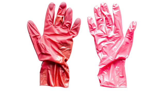 Rubber gloves isolated on white background