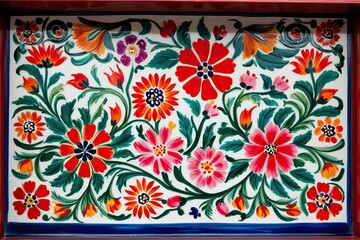 Vibrant Norwegian Rosemaling Traditional Handpainted Folk Art with Colorful Floral Designs