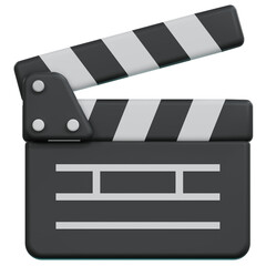 clapper board movie 3d illustration