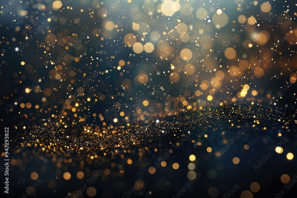 Poster a dark and luxurious background with many lights, perfect for use in presentations or designs where 