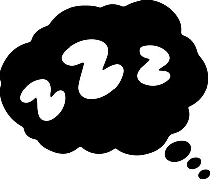 A stylized "Zzz" symbol in bold, black typography, commonly used to represent sleep or tiredness in comics, cartoons, and visual media.
