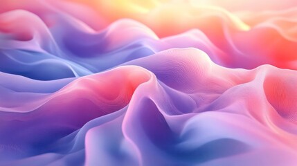 Obraz premium Abstract art of waves with soft hues, reminiscent of a soothing beach atmosphere.