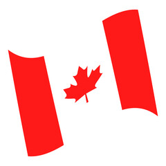カナダ国旗のアイコンイラスト