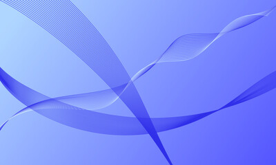 blue purple smooth lines wave curves with soft gradient abstract background