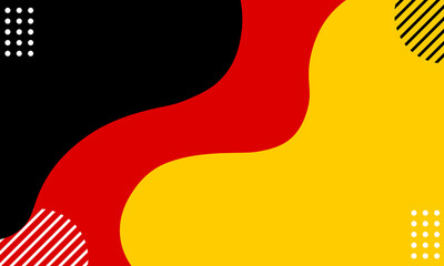 Bold Abstract Wavy Background with Red, Yellow, and Black Colors