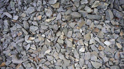 Gravel texture background for interior exterior decoration and industrial construction concept design.