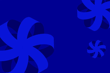 Blue Background with Floral Paper Cutout Design