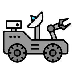 Mars Rover Filled Icon