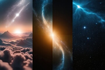 Stunning Cosmic Film Texture Panorama Featuring Tremor Light and Gleam Effects