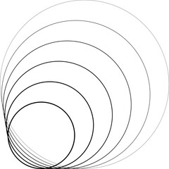 Circle lines with blend effect. Concept digital, technology, modern