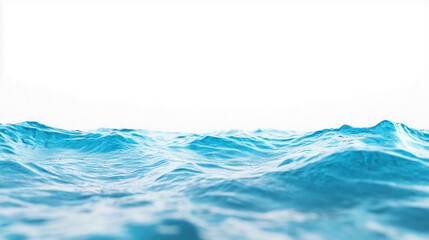 Blue waves on a clean white background create a sense of calm and harmony