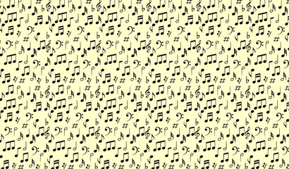 blackboard school of music, musical notes background, Seamless background of notes, Seamless background of notes on black. vector notes background, editable color. book of music cover.eps