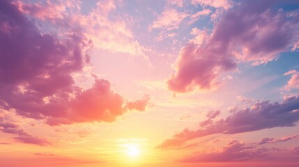 Beautiful sunset sky. Nature sky backgrounds