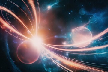 Dreamy Cosmic Lightwave Bokeh Overlay with Interstellar Reflections