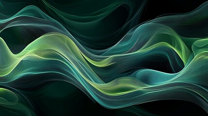 Obraz premium Abstract lines wallpaper. Abstract. Graphic design. Multicolor. Dark green. Wave pattern, texture background.
