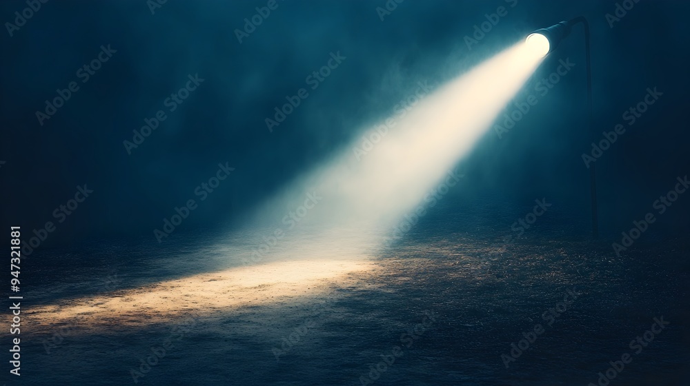 Aufkleber conceptual image of a bright spotlight shining on a path symbolizing the illumination of the drive t