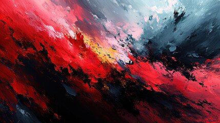 Vibrant Abstract Liquid Paint Red Blue Wavy Texture Background