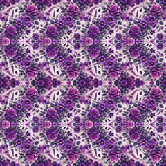 Obraz premium Lavish Violet Flower Pattern 