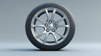 Obraz premium car wheel isolated on white