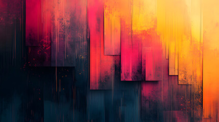 Fototapeta premium Geometric Fractured Glitch Patterns in Modern and Minimalistic Abstract Design