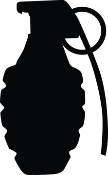black grenade silhouette clip art preview
