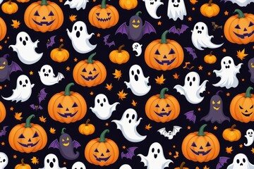 Fototapeta premium halloween seamless pattern