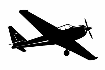 skywriting plane silhouette vector art