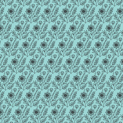 Pattern Line Flower Vector | Elegant Floral Line Art for Fabrics, Wallpapers, and Digital Designs | Seamless Botanical Pattern