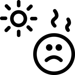 Fototapeta premium Sunburn Icon Illustration