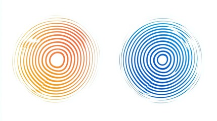 Vibrant concentric circles create a rippled effect, evoking sound waves and energy in a playful, modern design.
