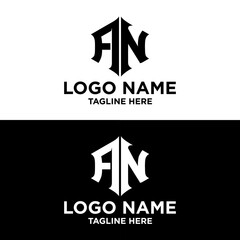 INITIAL LOGO HEXAGON