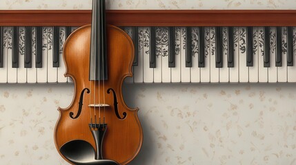Naklejka premium A vintage engraving of a classical musical instrument, such as a violin or harpsichord, old engraving, musical instrument, classical