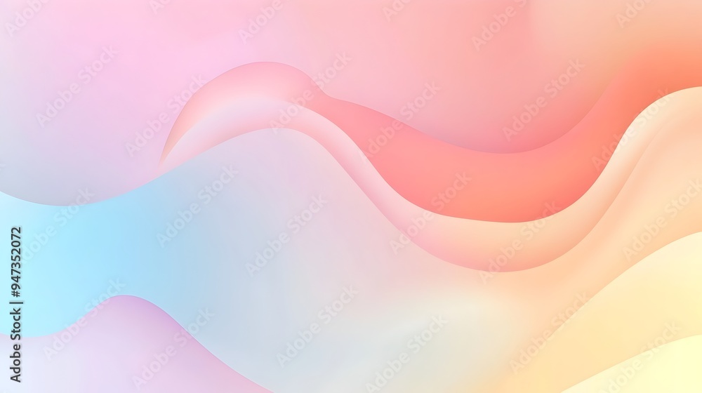 Aufkleber stunning pastel gradient abstract background with soft flowing curves and a modern elegant aesthetic