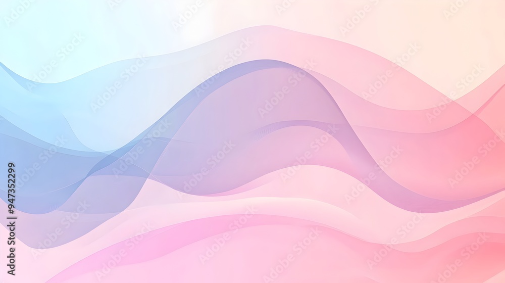 Poster beautifully designed soft pastel gradient abstract background with curved shapes perfect for elegant
