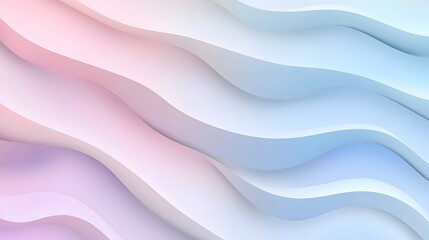 Obraz premium Smooth flowing pastel gradient waves creating a calm elegant and modern presentation background The digital features a minimalist soothing color palette and fluid dynamic lines
