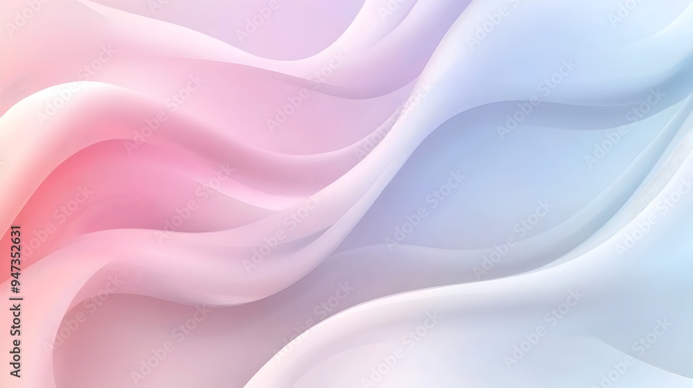 Poster smooth and calming pastel gradient waves forming an elegant and minimalist presentation background o