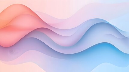 Fototapeta premium Smooth and Calming Pastel Gradient Waves Forming a Serene Elegant and Modern Presentation Background for Slides Websites and Digital Designs