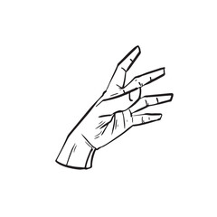 Hand drawn object illustrations in sketch art style