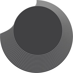 Circle flowing wave surface of line. Modern element