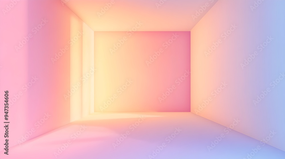 Poster elegant pastel gradient background with soft uncluttered center area perfect for adding text imagery