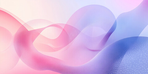 Abstract Flowing Gradient Waves with Pink and Blue Hues