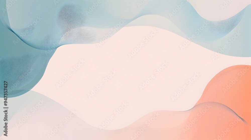 Poster soft pastel colored minimal background with a faded border leaving a clear space in the middle for t