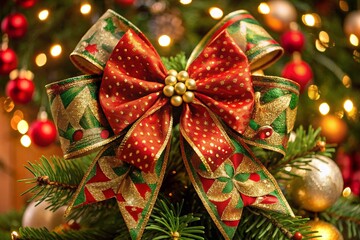 christmas tree with bow