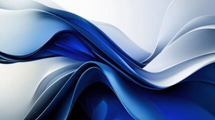 Fototapeta premium Abstract Blue and White Wave Design