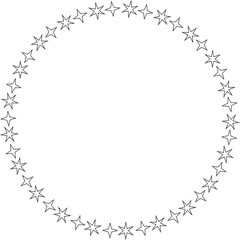 Stars various arranged in a circle. Decoration elements