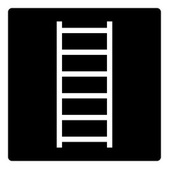 ISO emergency and first aid safety signs_escape ladder_symbol and pictogram only_black and white edition