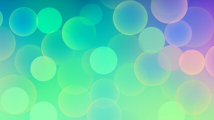 The vibrant background features an array of pastel circles in neon yellow, green, and purple, creating a lively and energizing atmosphere perfect for any creative project